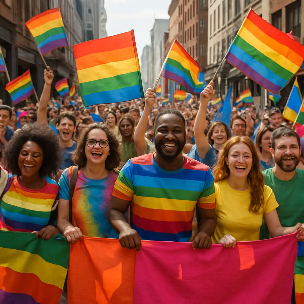 Pride parade celebration